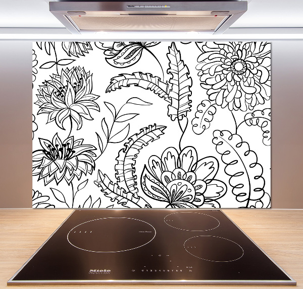 Crédence de cuisine Design floral