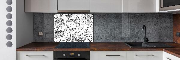 Crédence de cuisine Design floral