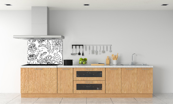 Crédence de cuisine Design floral