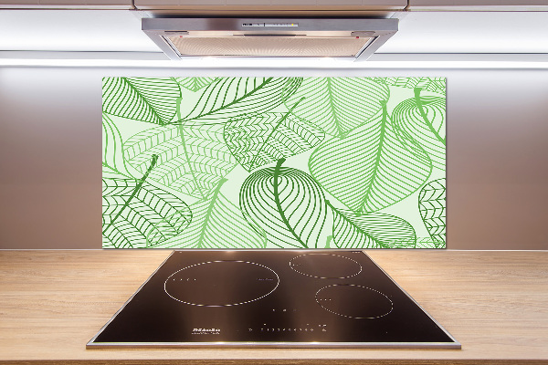 Crédence en verre avec motif Feuilles à motifs