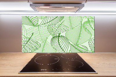 Crédence en verre avec motif Feuilles à motifs