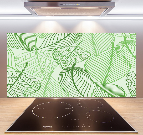 Crédence en verre avec motif Feuilles à motifs
