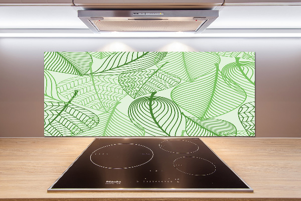 Crédence en verre avec motif Feuilles à motifs