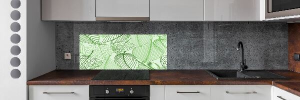 Crédence en verre avec motif Feuilles à motifs