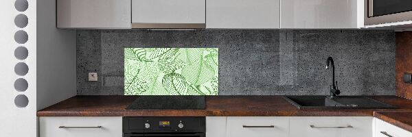 Crédence en verre avec motif Feuilles à motifs