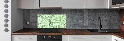 Crédence en verre avec motif Feuilles à motifs