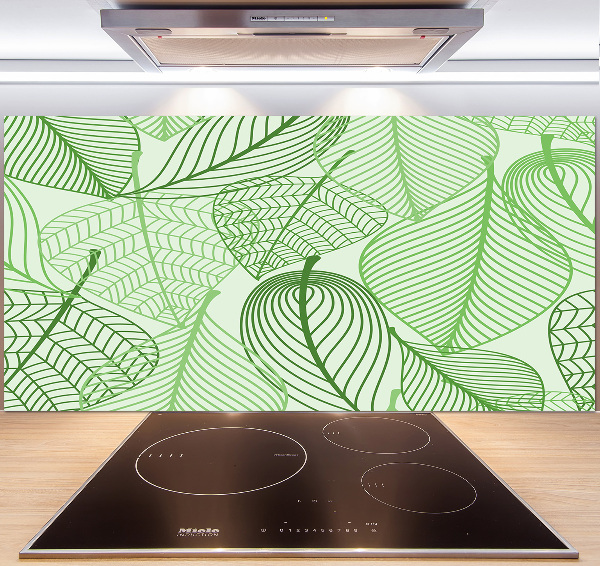 Crédence en verre avec motif Feuilles à motifs