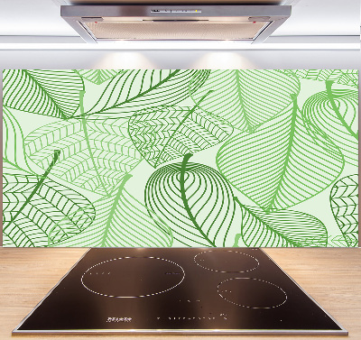 Crédence en verre avec motif Feuilles à motifs