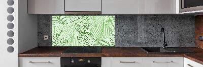 Crédence en verre avec motif Feuilles à motifs