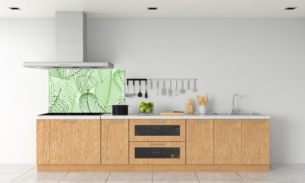 Crédence en verre avec motif Feuilles à motifs