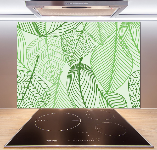 Crédence en verre avec motif Feuilles à motifs