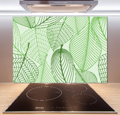 Crédence en verre avec motif Feuilles à motifs