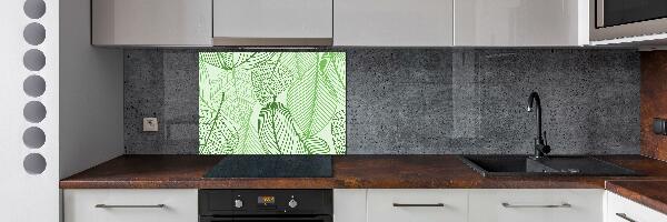 Crédence en verre avec motif Feuilles à motifs