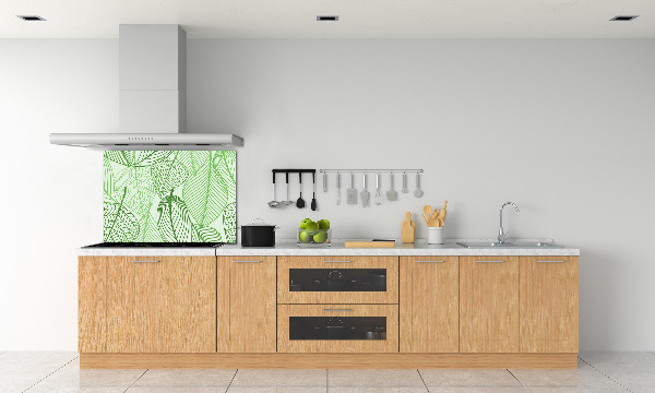 Crédence en verre avec motif Feuilles à motifs