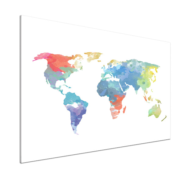 Crédence en verre cuisine Carte du monde