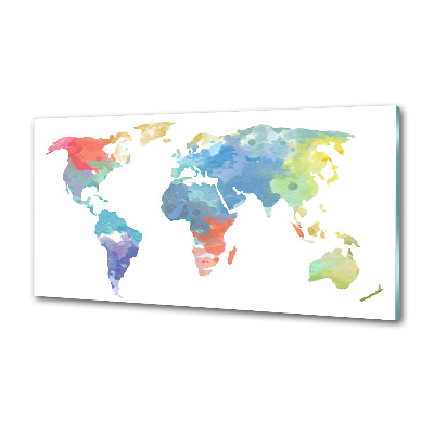 Crédence en verre cuisine Carte du monde