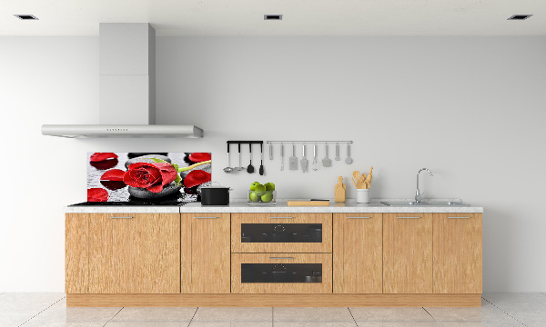 Panneau crédence cuisine Rose rouge