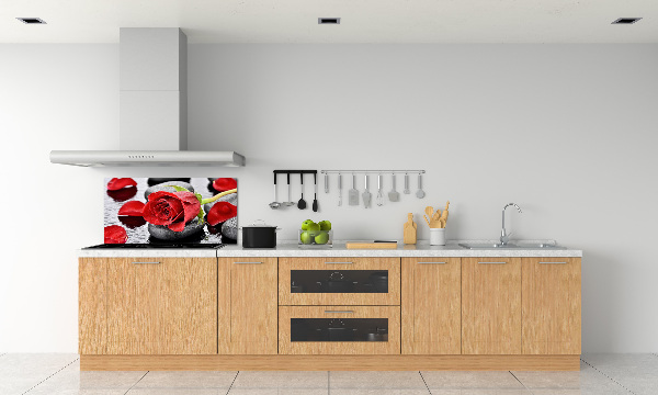 Panneau crédence cuisine Rose rouge