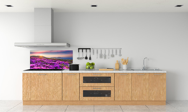 Panneau pour cuisine Fleurs en montagne