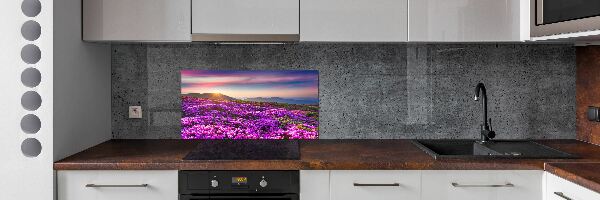Panneau pour cuisine Fleurs en montagne