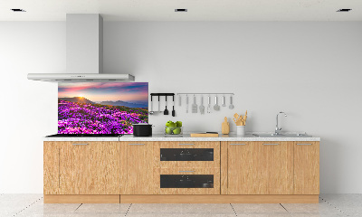 Panneau pour cuisine Fleurs en montagne