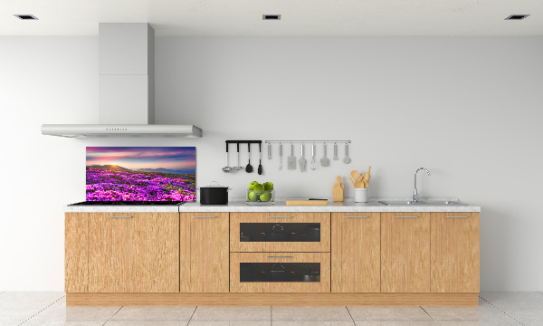 Panneau pour cuisine Fleurs en montagne