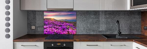 Panneau pour cuisine Fleurs en montagne