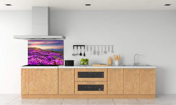 Panneau pour cuisine Fleurs en montagne