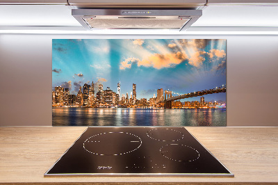 Crédence en verre avec motif Pont de Brooklyn