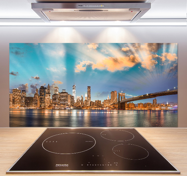 Crédence en verre avec motif Pont de Brooklyn