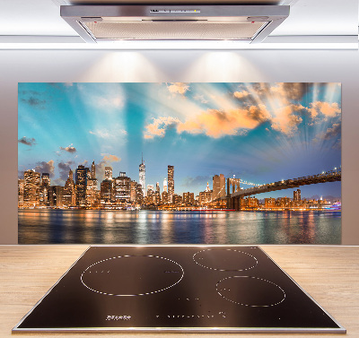Crédence en verre avec motif Pont de Brooklyn