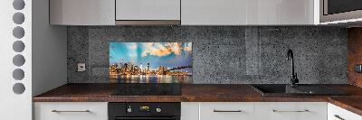 Crédence en verre avec motif Pont de Brooklyn