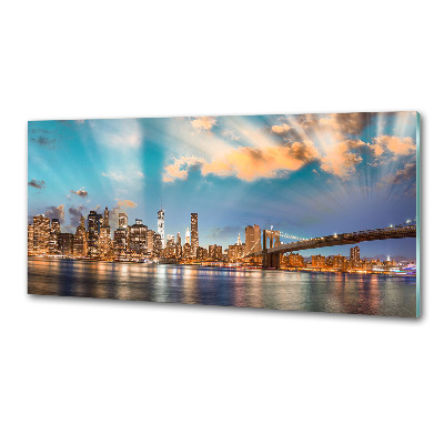 Crédence en verre avec motif Pont de Brooklyn
