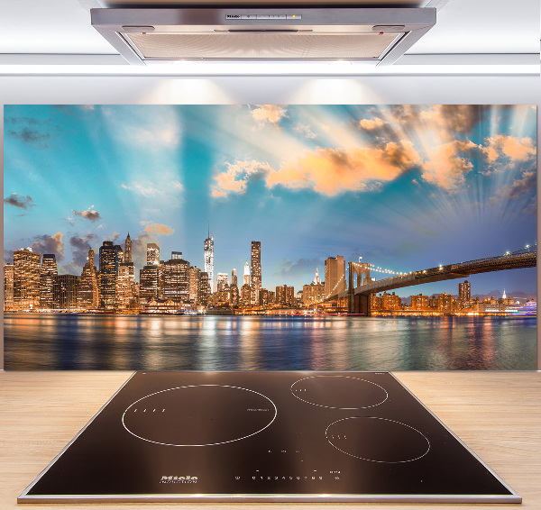 Crédence en verre avec motif Pont de Brooklyn