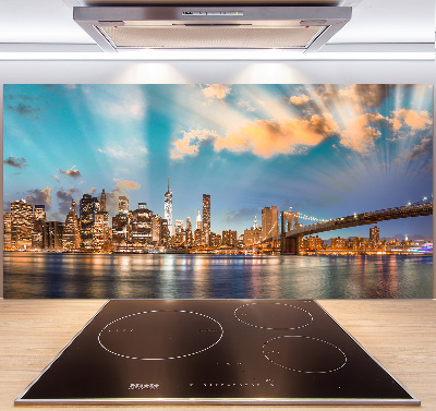 Crédence en verre avec motif Pont de Brooklyn