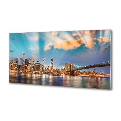 Crédence en verre avec motif Pont de Brooklyn
