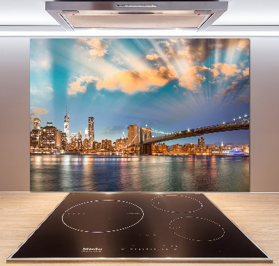 Crédence en verre avec motif Pont de Brooklyn