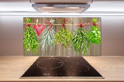 Crédence en verre avec motif Herbes sur une ficelle