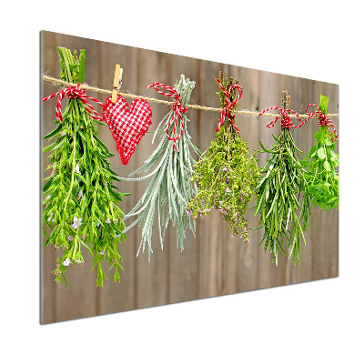 Crédence en verre avec motif Herbes sur une ficelle