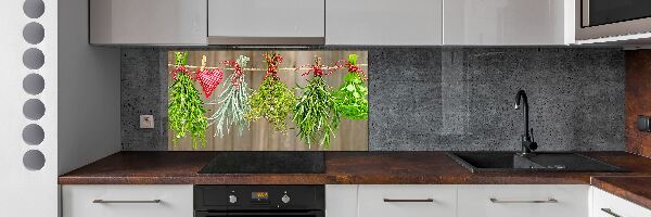 Crédence en verre avec motif Herbes sur une ficelle