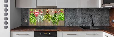 Crédence en verre avec motif Herbes sur une ficelle