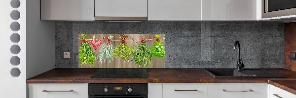 Crédence en verre avec motif Herbes sur une ficelle