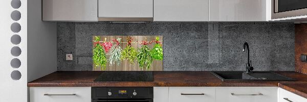Crédence en verre avec motif Herbes sur une ficelle