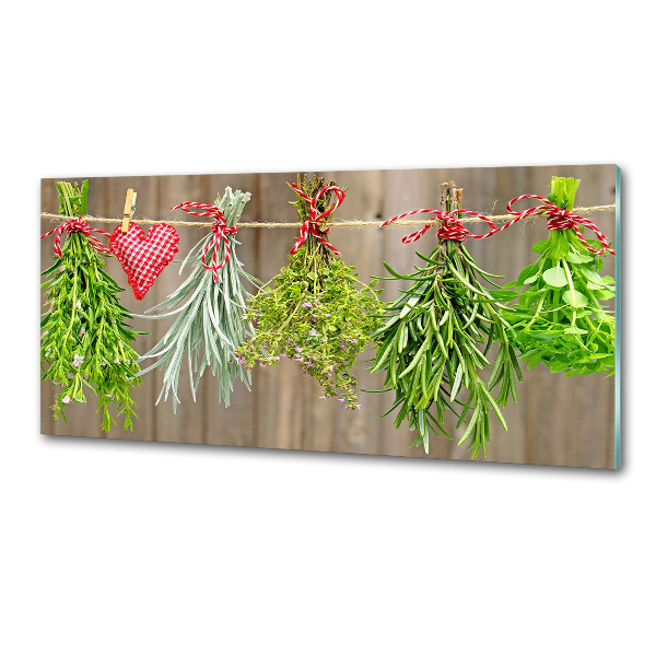 Crédence en verre avec motif Herbes sur une ficelle