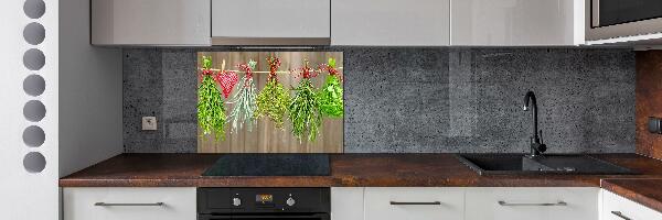 Crédence en verre avec motif Herbes sur une ficelle