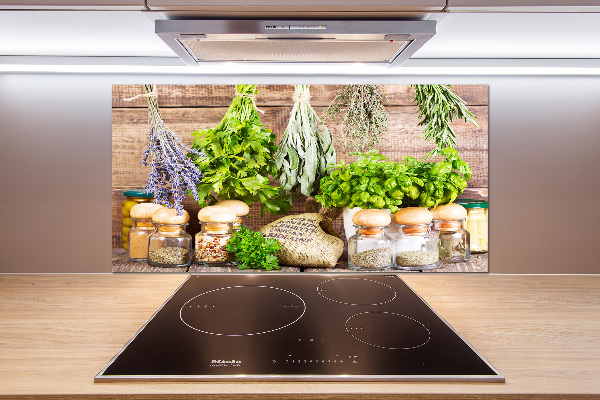 Crédence en verre cuisine Herbes sur une ficelle