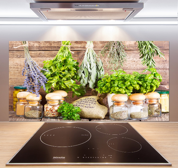 Crédence en verre cuisine Herbes sur une ficelle