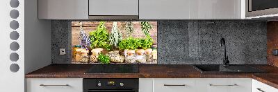 Crédence en verre cuisine Herbes sur une ficelle