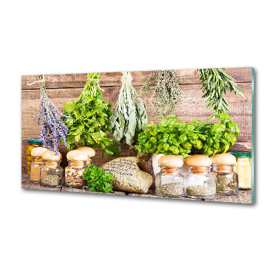 Crédence en verre cuisine Herbes sur une ficelle