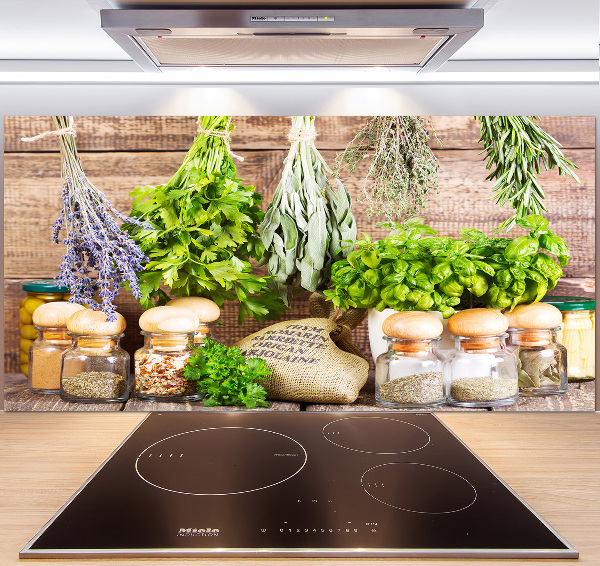 Crédence en verre cuisine Herbes sur une ficelle